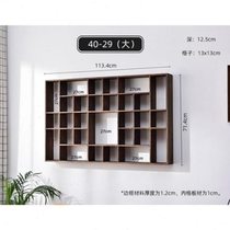 Wall-mounted teapot rack solid wood Bogu rack lattice rack teapot display rack tea cup rack tea set storage rack