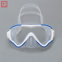 q New large frame childrens diving mask teenagers silicone diving mask outdoor snorkeling mask for small faces