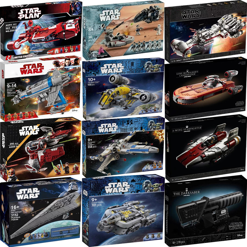 Razor Crest Anzel's Invisible Hand Tandif Starship Jabba's Republic Cruiser Building Block Toy Razor Crest Anzel's Invisible Hand Tandif Starship Jabba's Republic Cruiser Building Block Toy