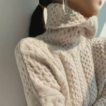 2024 autumn winter turtleneck cashmere sweater womens solid