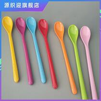 Melamine spoon long handle plastic spoon mixing spoon imitation porcelain small spoon commercial spoon wine spoon catering cute bar spoon