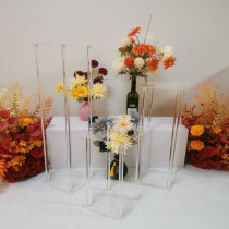 Cross-border e-commerce transparent wedding acrylic flower stand wedding hall main table flower stand geometric road guide factory