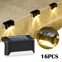 Warm White LED Solar Step Lamp Patio Stair Light Waterproof