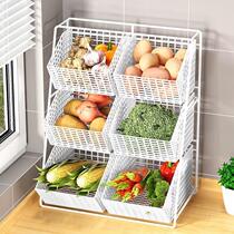 Multifunctional countertop vegetable rack kitchen storage desktop rack dining table rack vegetable rack storage rack