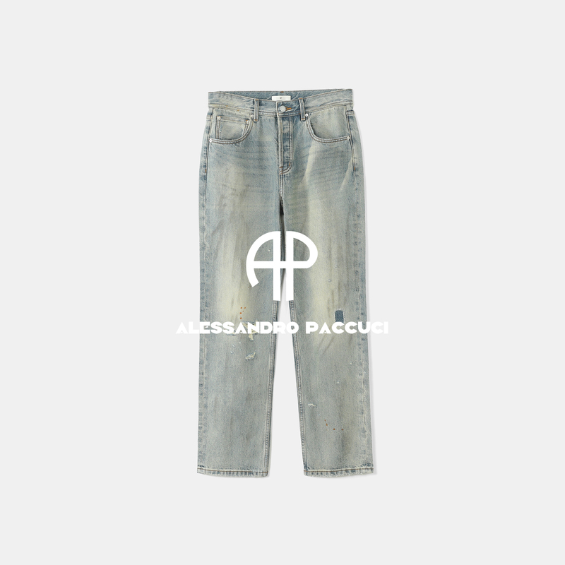Ap Luo Ge [Dirty Cow] Low-Waist, Hip-Hugging Cotton Ripped Patch Jeans 63085Nk/63086Nk