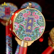 Rattle toy hand-cranked Chinese style childrens baby drum gift baby traditional old-fashioned newborn chewable product