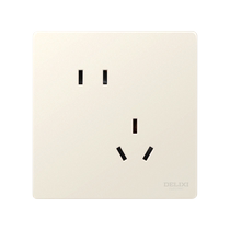 Delixi electrical switch socket matte frosted panel 16a five-hole 86 type concealed official flagship silver Guihuang