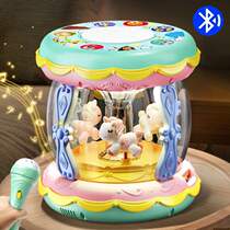 Trojan horse 1 drum 3 beat drum baby one year old 6 toys 0 children month 12 educational early education music baby hand beat rotation