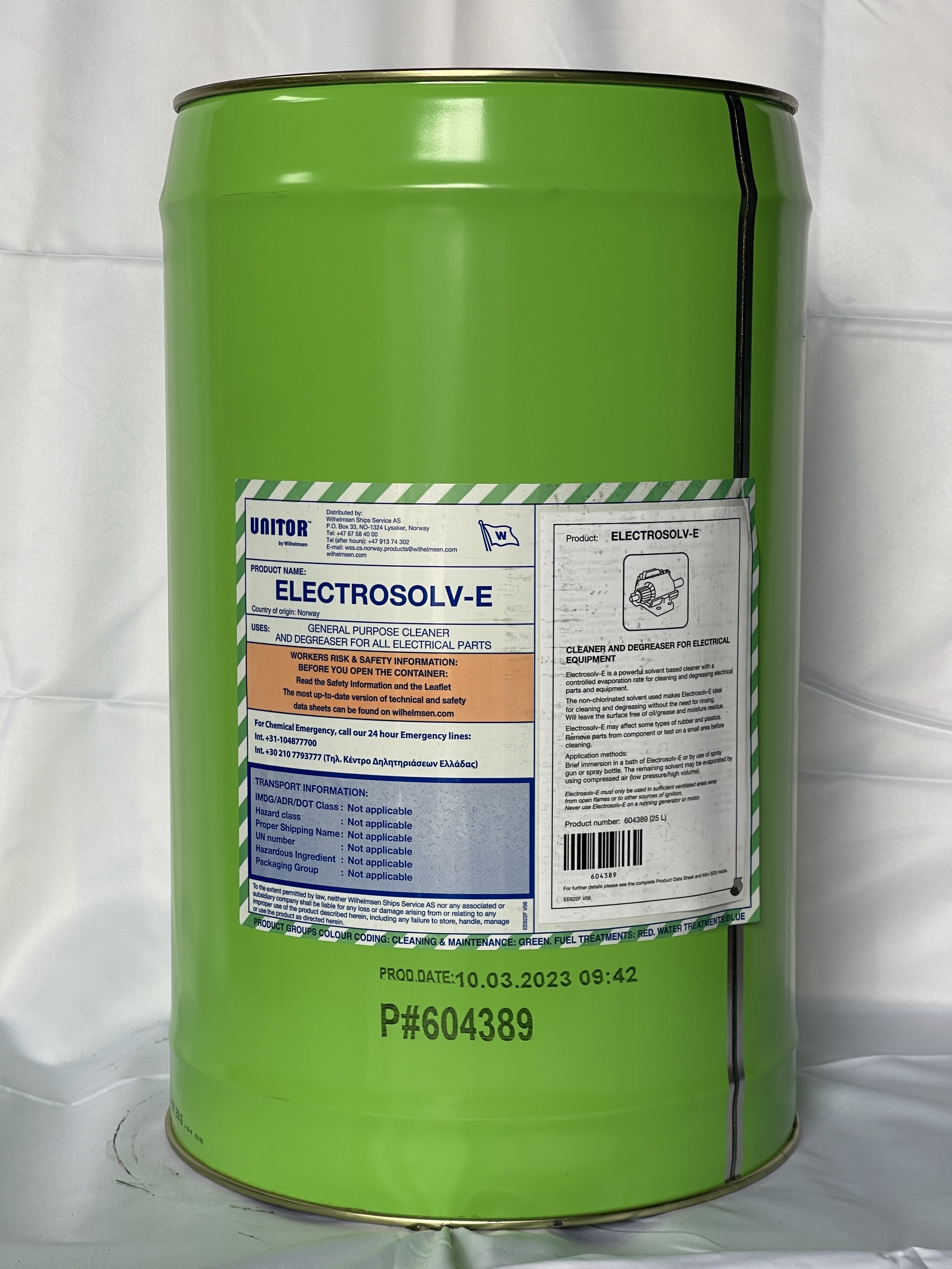 604389 ELECTROSOLV - E 25 LTR：电器马达清洁神器，轻松搞定脏污难题！✨