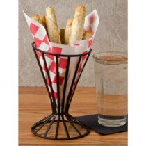 Bar iron fried chicken and French fries rack tapered stainless steel fried chicken rack snack rack American Western restaurant special tableware