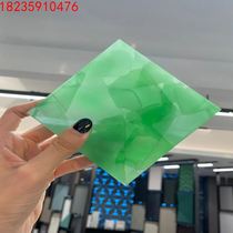 Jade glass design flame retardant hotel living room space screen material fused crystal custom art shop entrance new type