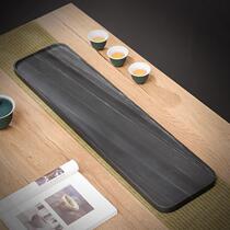 Black gold stone tea tray rectangular household dry tea table modern light luxury Japanese minimalist tea sea tea set drainage tray
