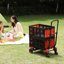 Shunhe folding camping outdoor trolley camping express trolley handling small trolley portable vehicle flatbed truck