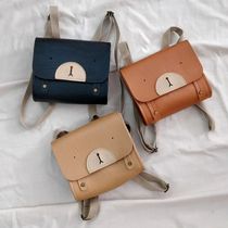 Cute PU Leather Children Backpack Cartoon Bear Preschool Bag