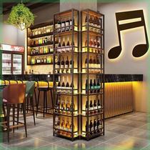 Iron pillar-coated decorative wine rack bar wine cabinet wall-mounted wine cabinet wine rack wrought iron floor-standing wine cabinet wall-mounted
