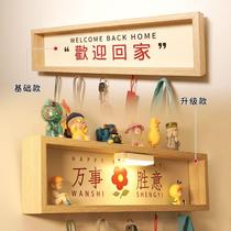 Welcome home door decoration wall porch storage rack entry door hanging picture key storage wall hanging blind box decoration