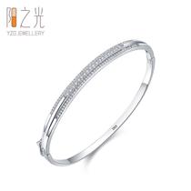 s925 sterling silver bracelet for women Japanese and Korean simple and versatile diamond-encrusted bracelet light luxury high-end design commuting hand jewelry