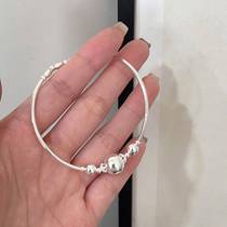 Yinruitai s925 sterling silver round bead bracelet bracelet for girls simple sterling silver ins niche design light luxury and high-end sense