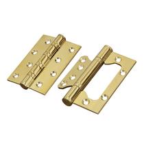 Stainless steel PVD gold bright gold mother-in-law hinge door silent flat opening slotted butterfly 4-inch hinge without digging