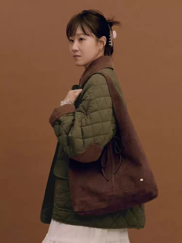 In-Stock Korean Niche Brand Dp New Suede French Bow Tote Bag Versatile Handbag Shoulder Bag for Women
