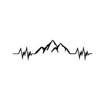 18cmx5cm Mountain Heartbeat Decal Adventure Wanderlust Vinyl
