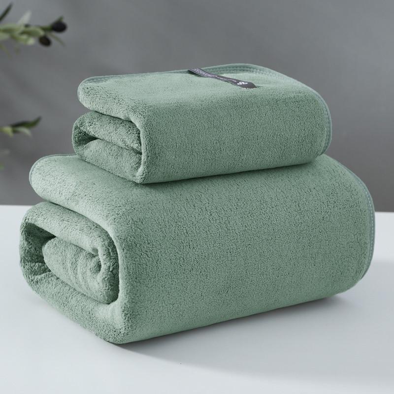 Thickened and Enlarged Bath Towel, Softer and More Absorbent Than Pure Cotton, Suitable for Home Use, Can Be Worn by Both Men and Women, Can Be Used as a Swimming Wrap or Blanket, Two-Piece Towel Set