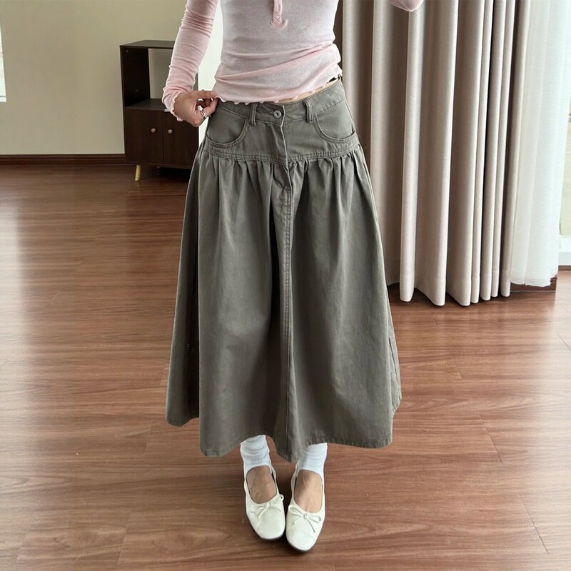 Irregular Workwear-Style Skirt for Women, Early Autumn New Style, Plus-Size for Chubby Girls, Pear-Shaped Body, Slimming Berkeley Skirt