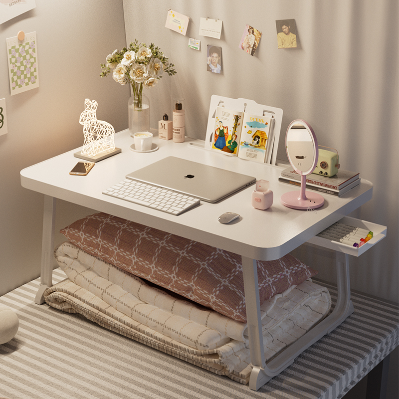 Japanese Imported Foldable Small Bed Table for Students' Dormitory, Laptop Reading Desk, Home Use on a Cot Japanese Imported Foldable Small Bed Table for Students' Dormitory, Laptop Reading Desk, Home Use on a Cot