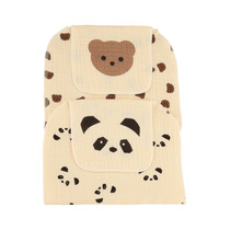 Summer four-layer crepe pure cotton type A baby sweat towel kindergarten children sweat absorbent towel cotton gauze sweat towel