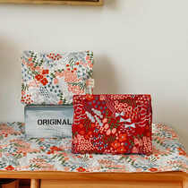 Pastoral embroidery paper bag light luxury car office tissue bag home living room tissue cover bedside tissue box fabric