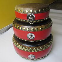 Factory direct sales drama hall drum Peking opera Cantonese opera hall drum Beijing pan drum Beijing class drum 7 inches in diameter 23 cm