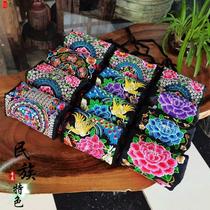 Embroidered elderly messenger bag embroidered ethnic minority messenger bag Yunnan tourist souvenir Yunnan handmade bag