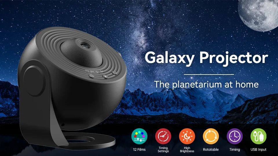 лампа 夜光银河投影仪星空投影仪360°旋转