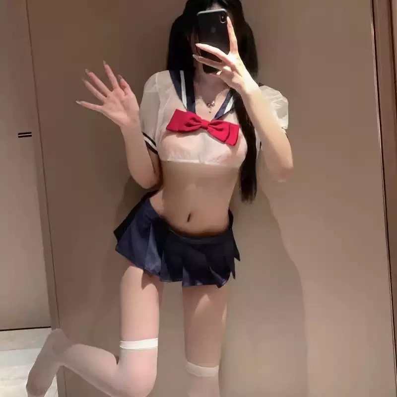 Sexy Bed Jk Uniform Pure Desire Role-Playing Lingerie Sexy Fun Set Stimulating Abstinence-Style Pajamas for Women Qqny Sexy Bed Jk Uniform Pure Desire Role-Playing Lingerie Sexy Fun Set Stimulating Abstinence-Style Pajamas for Women Qqny