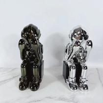 Modern electroplating masked space doll sculpture ornaments living room TV cabinet study sitting figure model room accessories