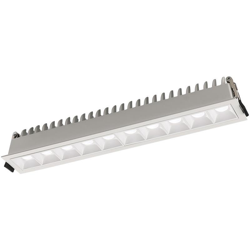 Embedded grille spotlight ceiling living room long linear graffiti downlight without main light smart dimming grille light