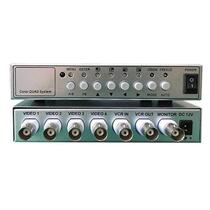 4ch color digital cctv camera video quad processor w remote