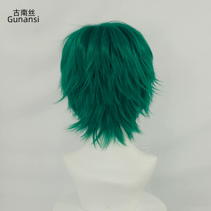 古南丝 Green short wig, corn tea, cosplay