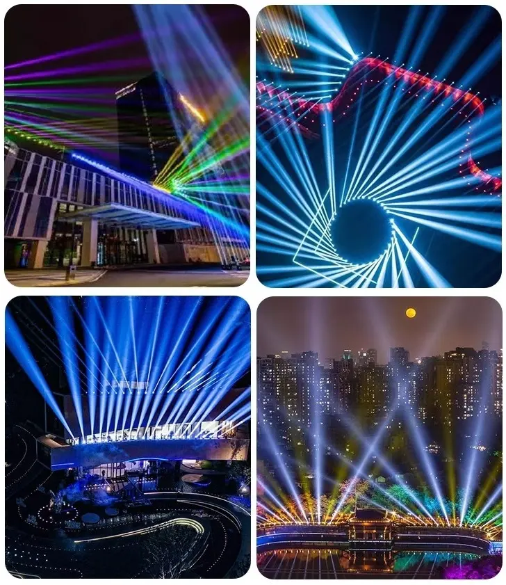 舞台灯光激光器半导体激光模组配件电激励式5瓦RGB全彩动画激光头
