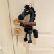 Pony pendant entry door handle door handle protective cover doll Year of the Horse mascot decoration plush pendant bag