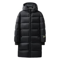 Winter New Men Warm Thick Long Down Jacket Coat Mens Hooded