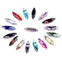 4x15mm 20pcs pack Glass Sew On Rhinestone With Claw Sewing O