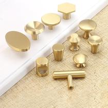 Nordic Style Hexagon Solid Brass Cabinet Knob Cupboard Handl