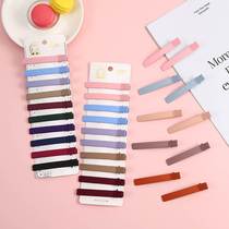 (Pack of 10) 8cm candy color bangs hair clip Korean style lacquered duckbill clip womens makeup face clip side