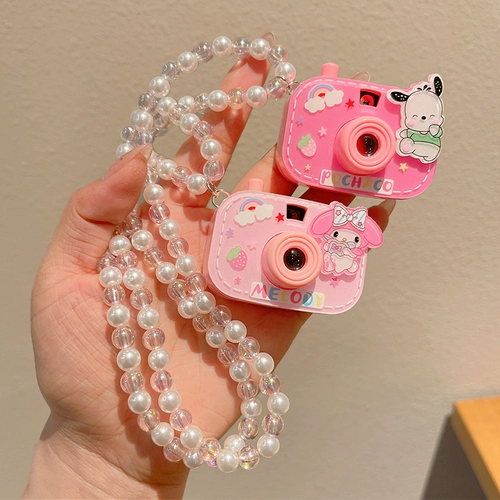 Sanrio, мультяшное детское маленькое ожерелье, камера, игрушка, аксессуар, подарок на день рождения