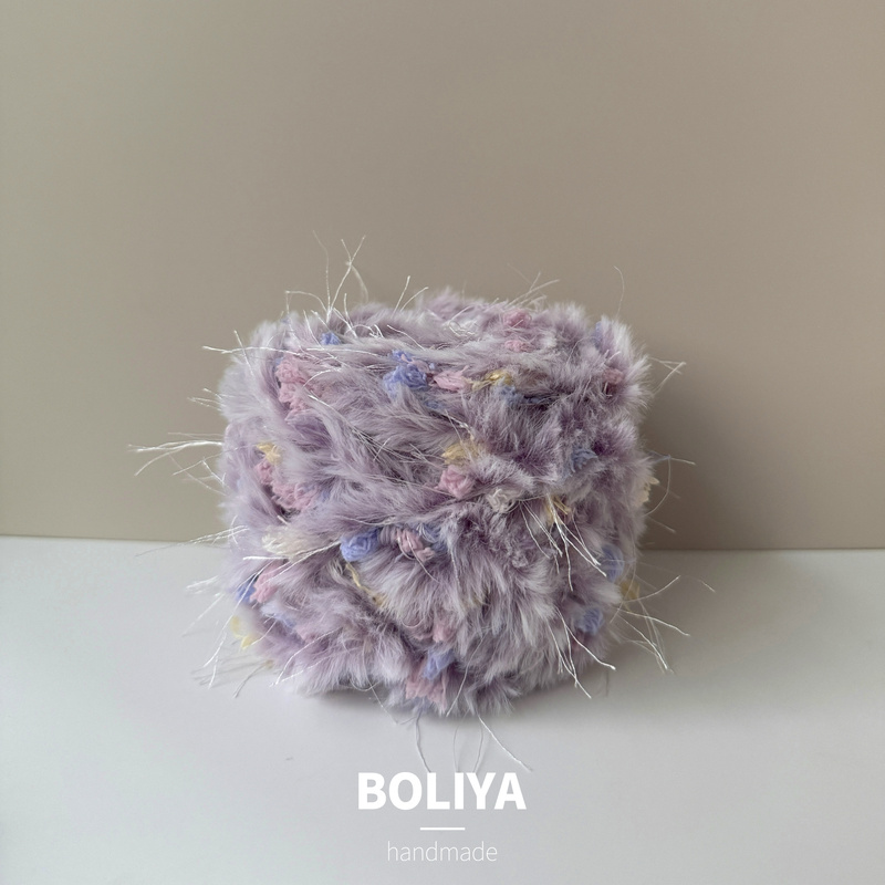 Boliya｜Athena Handmade DIY Mixed Yarn Fur Yarn Knitting Bag Hat Scarf Card Holder