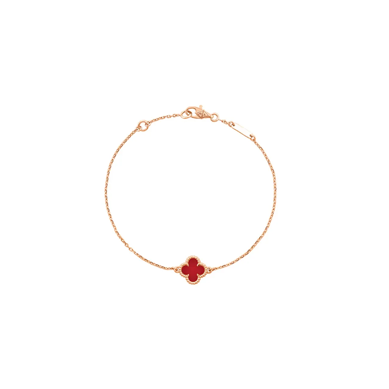 9.9新Van Cleef & Arpels/梵克雅宝四叶草幸运系列18K玫瑰金手链