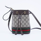 高级水桶包女款 9.9新Gucci 古驰Ophidia时尚 迷你帆布单肩包送礼物
