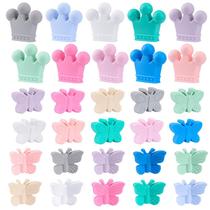 HOT SALE 10pcs lot Silicone Crown Beads BPA Free Silicon Tee