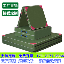 Three-fold canvas sponge mat gymnastics mat dance mat fitness mat three-fold canvas sit-up mat Jiangsu